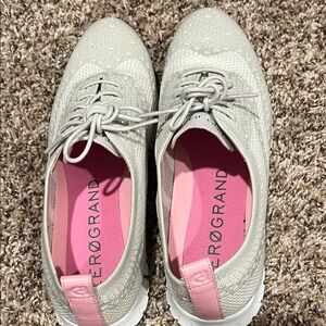 Cole Haan Women's Cream and Pink Sneakers
